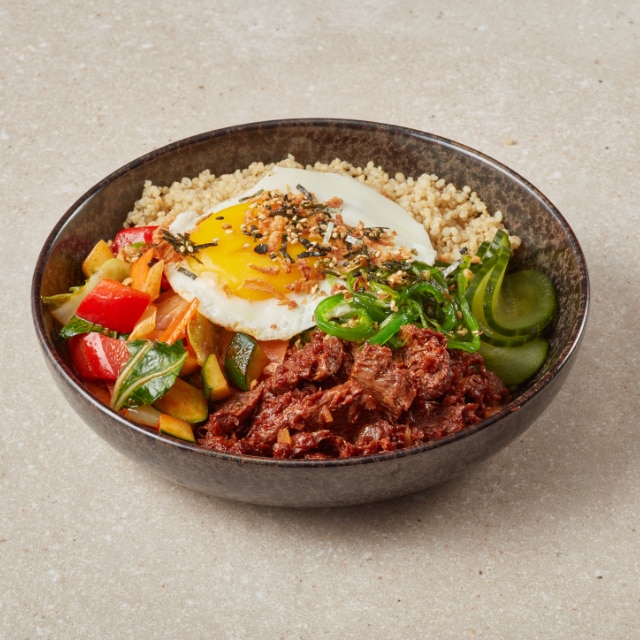 Koreaanse bibimbap met quinoa Koreaanse bibimbap met quinoa